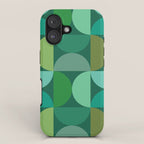 Mid Century Modern Shapes - Green iPhone Case Gallery Image 1