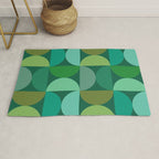 Mid Century Modern Shapes - Green Rug Gallery Image 1
