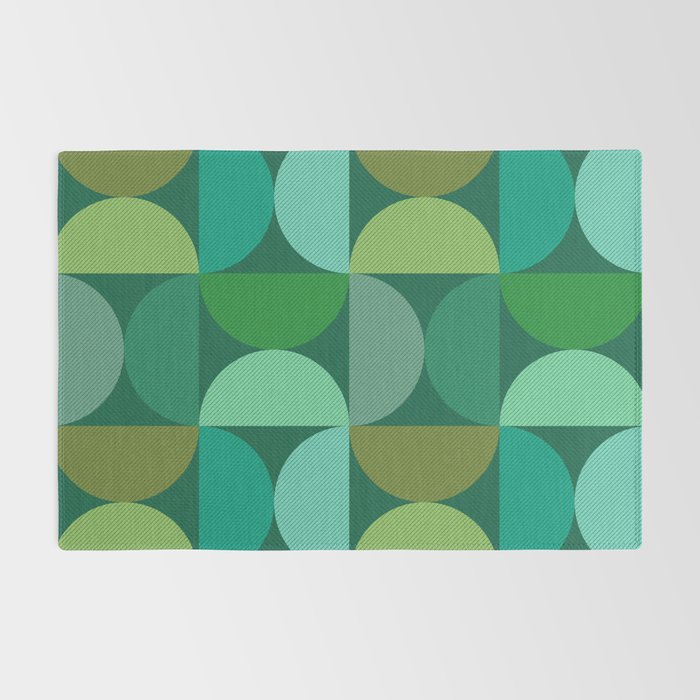 Mid Century Modern Shapes - Green Rug Gallery Image 2