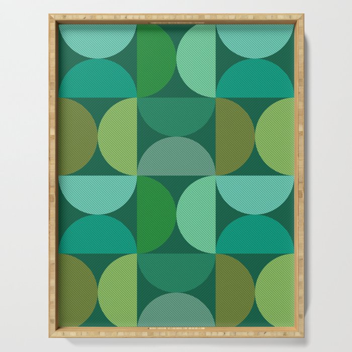 Mid Century Modern Shapes - Green Serving Tray Gallery Image 1