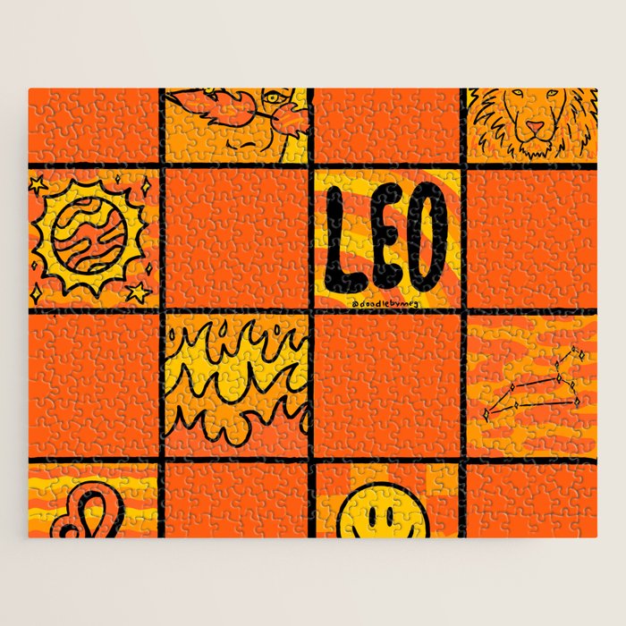 Leo Checkered Print Jigsaw Puzzle Gallery Image 1