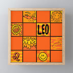 Leo Checkered Print Mini Art Print Gallery Image 1