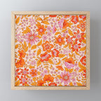 Posey - orange and pink Mini Art Print Gallery Image 1