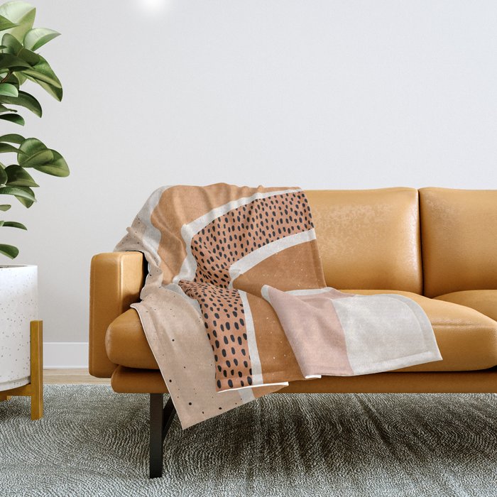 Earth Color Rainbow Throw Blanket Gallery Image 1