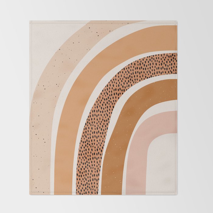 Earth Color Rainbow Throw Blanket Gallery Image 2