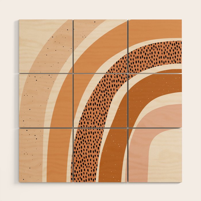 Earth Color Rainbow Wood Wall Art Gallery Image 1