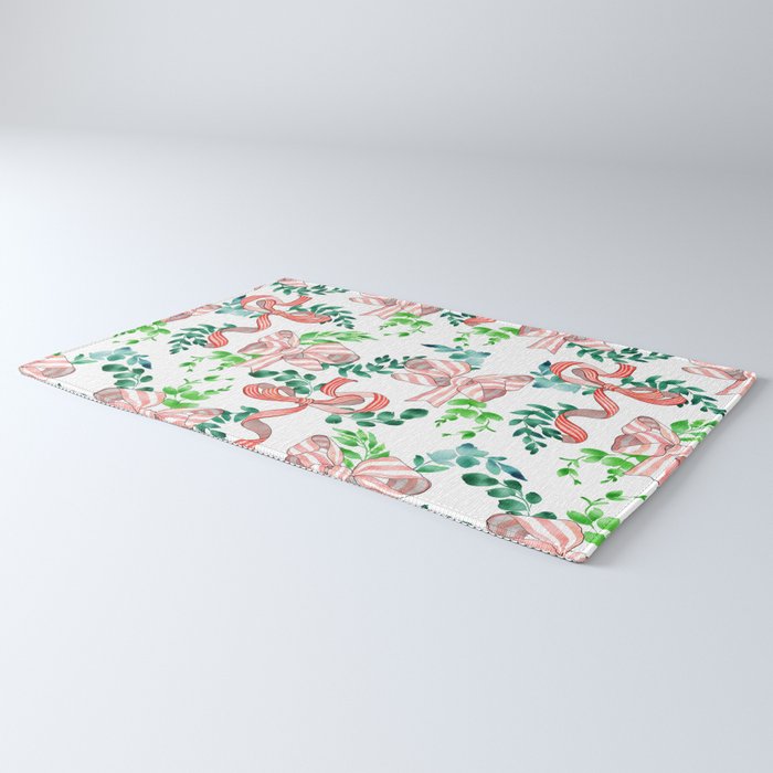 Whimsical Cheerful Bows Plants II Rug Gallery Image 3