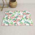 Whimsical Cheerful Bows Plants II Rug Gallery Image 1