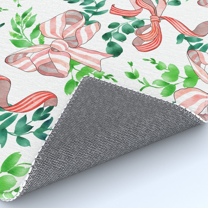 Whimsical Cheerful Bows Plants II Rug Gallery Image 4