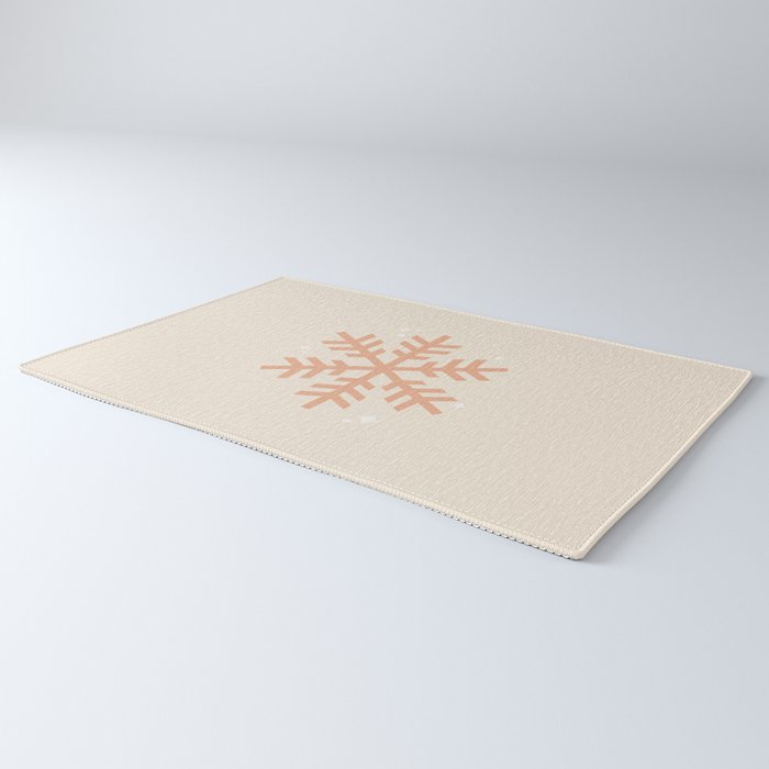 Snowflake Boho Christmas Decor Modern Earth Tones Rug Gallery Image 3