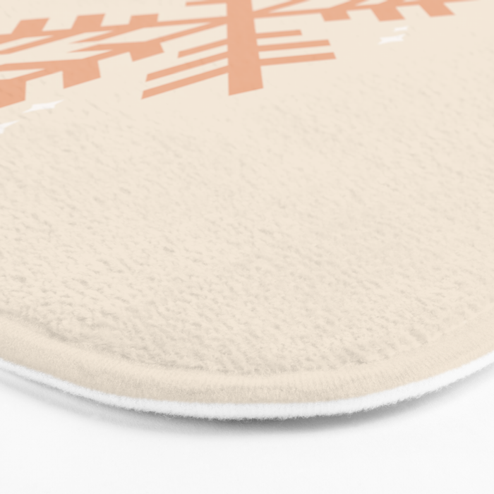 Snowflake Boho Christmas Decor Modern Earth Tones Bath Mat Gallery Image 3