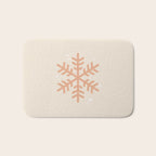 Snowflake Boho Christmas Decor Modern Earth Tones Bath Mat Gallery Image 1