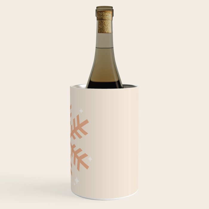Snowflake Boho Christmas Decor Modern Earth Tones Wine Chiller Gallery Image 3
