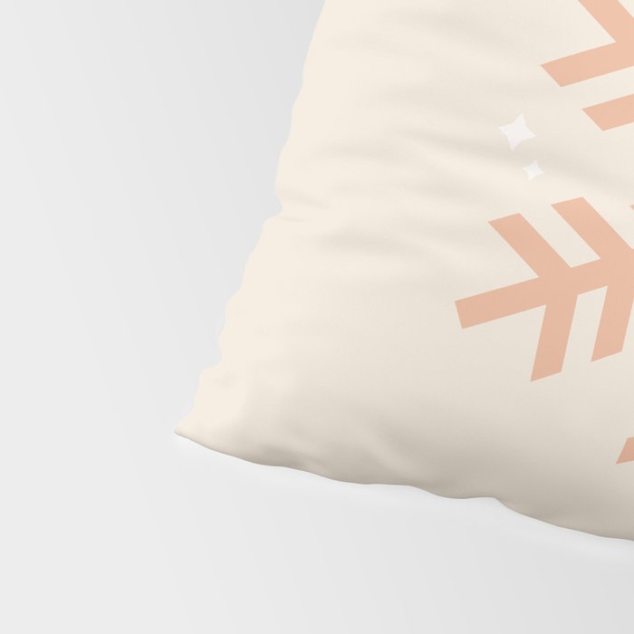 Snowflake Boho Christmas Decor Modern Earth Tones Pillow Sham Gallery Image 4