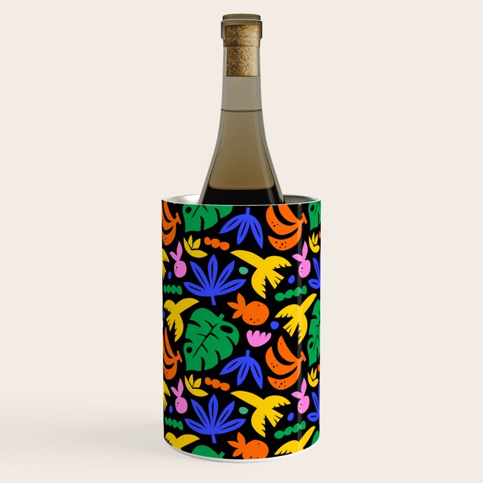 Colorful tropical summer nature art pattern Wine Chiller Gallery Image 3
