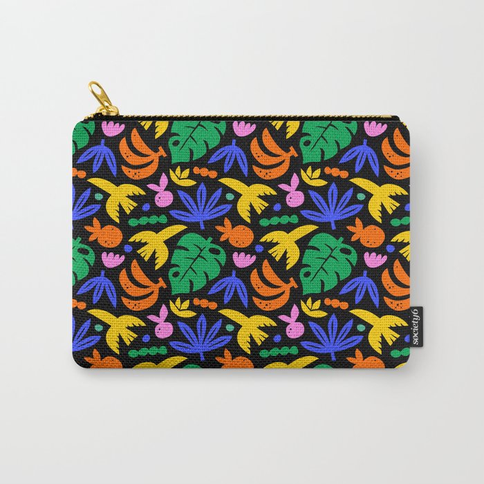 Colorful tropical summer nature art pattern Carry All Pouch Gallery Image 1