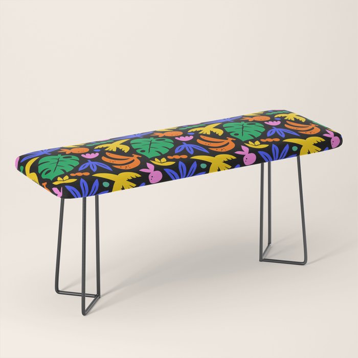 Colorful tropical summer nature art pattern Bench Gallery Image 1