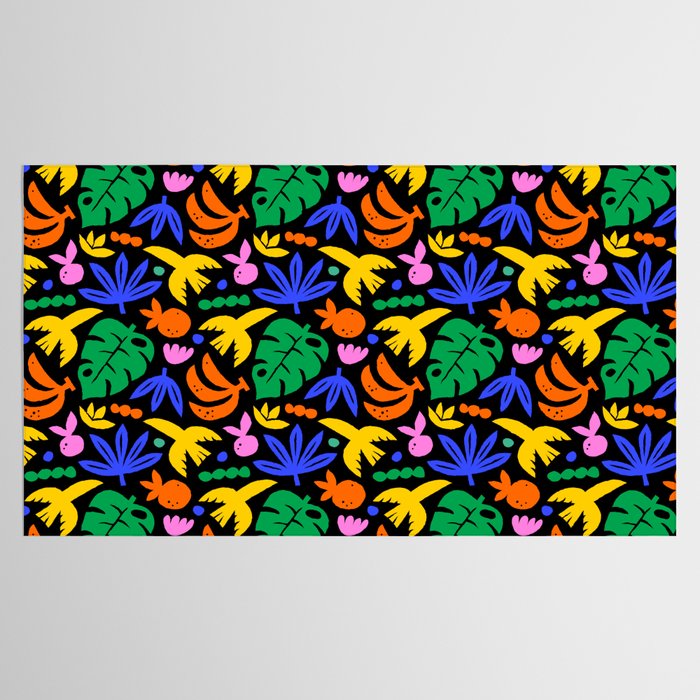 Colorful tropical summer nature art pattern Tablecloth Gallery Image 2