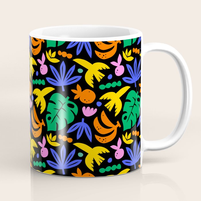 Colorful tropical summer nature art pattern Coffee Mug Gallery Image 1