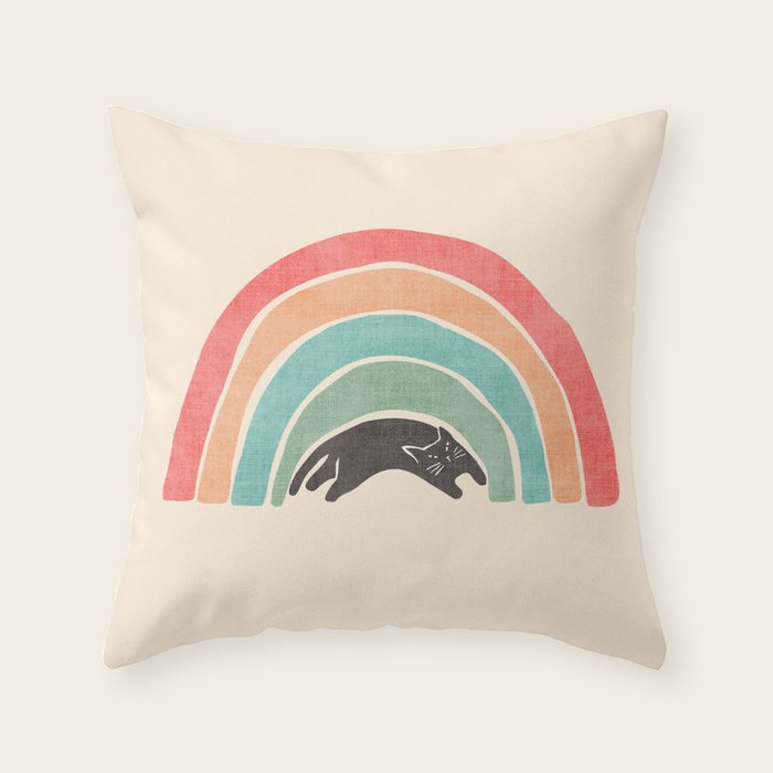 I'ma wittle wainbow Throw Pillow Gallery Image 1
