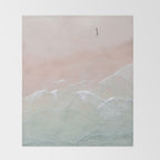 Ocean Walk II - Aerial Beach photography by Ingrid Beddoes Throw Blanket Gallery Image 2