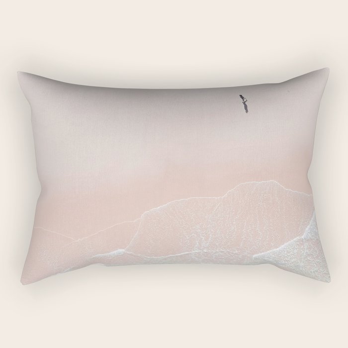 Ocean Walk II - Aerial Beach photography by Ingrid Beddoes Rectangular Pillow Gallery Image 2