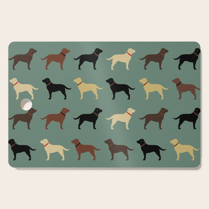Labrador Retriever Dog Silhouettes Pattern Cutting Board Gallery Image 1