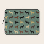 Labrador Retriever Dog Silhouettes Pattern Laptop Sleeve Gallery Image 1