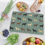 Labrador Retriever Dog Silhouettes Pattern Cutting Board Gallery Image 2