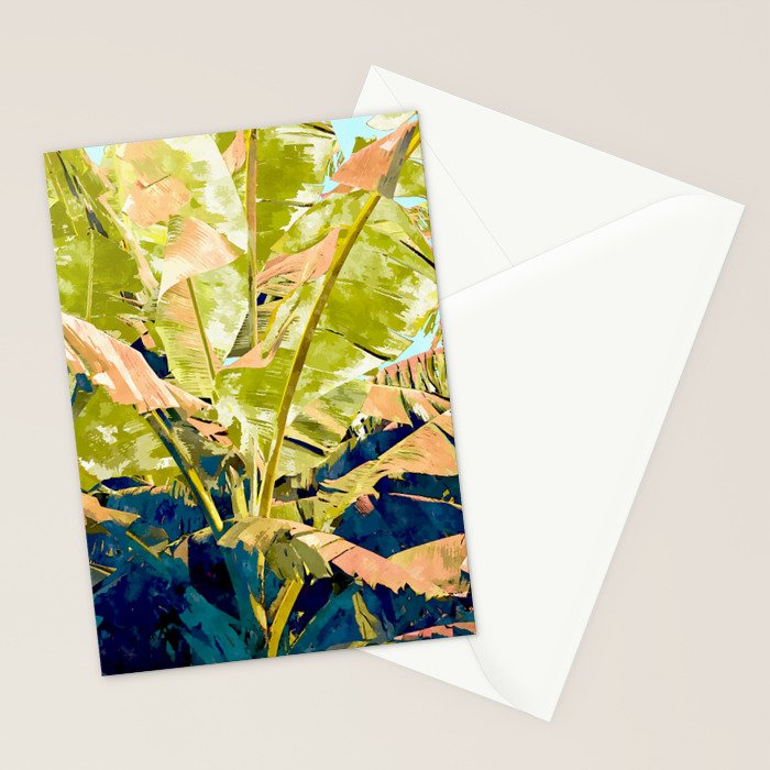 Blush Banana Tree Stationery Card Gallery Image 2
