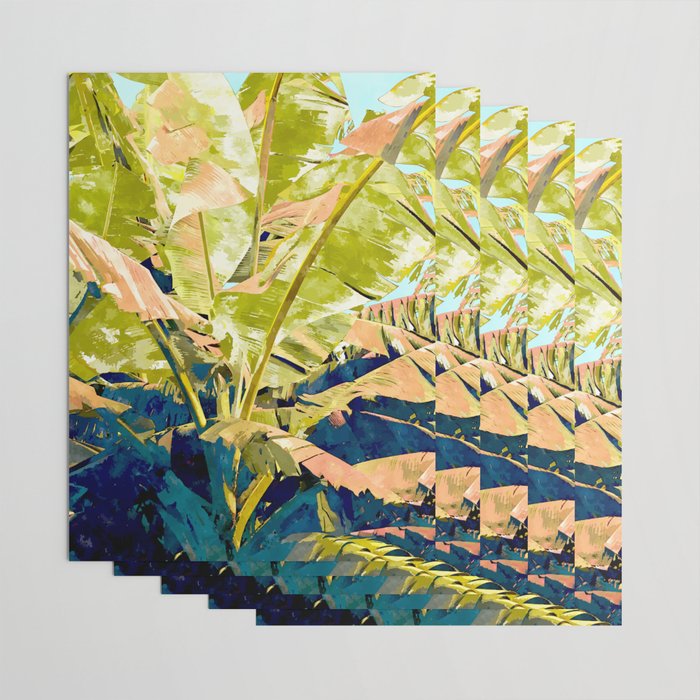 Blush Banana Tree Wrapping Paper Gallery Image 3