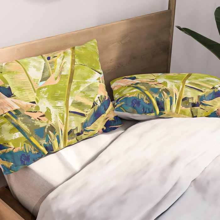 Blush Banana Tree Pillow Sham Gallery Image 2