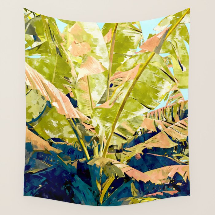 Blush Banana Tree Wall Tapestry Gallery Image 4