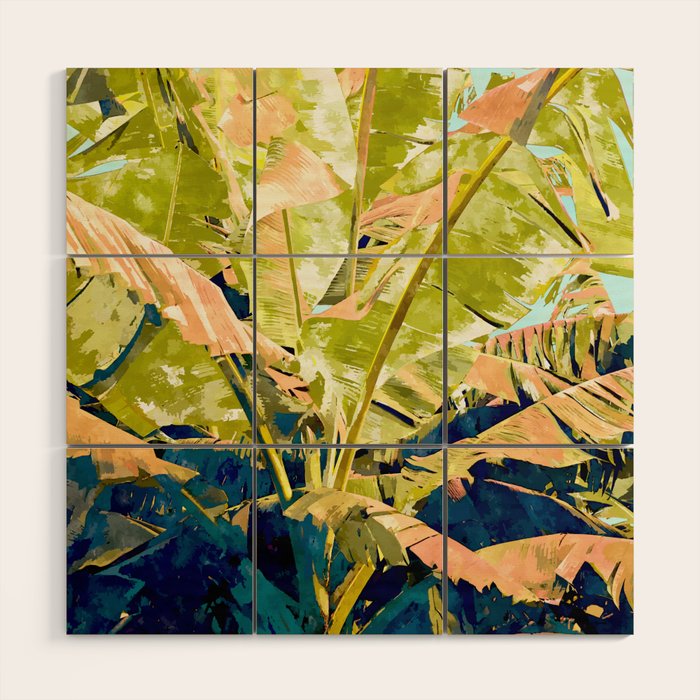 Blush Banana Tree Wood Wall Art Gallery Image 1