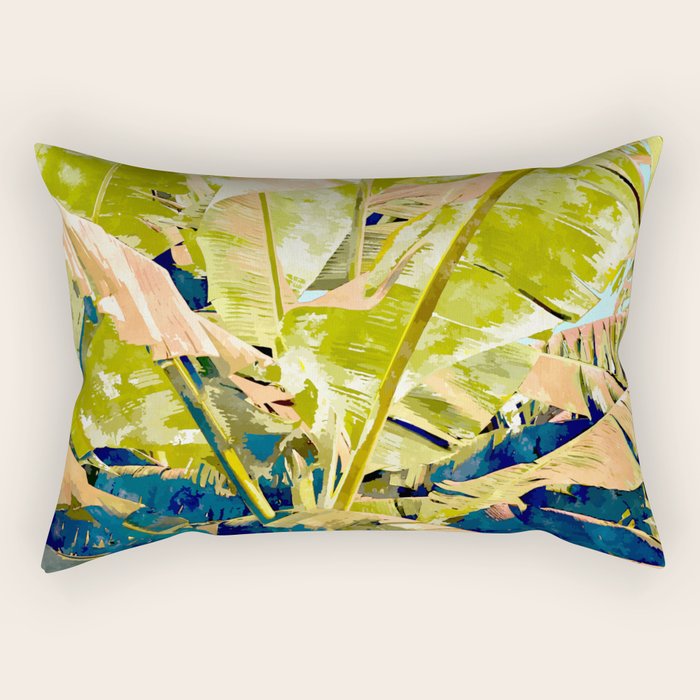Blush Banana Tree Rectangular Pillow Gallery Image 2