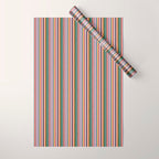 Muted Color Stripes of Joy Wrapping Paper Gallery Image 1