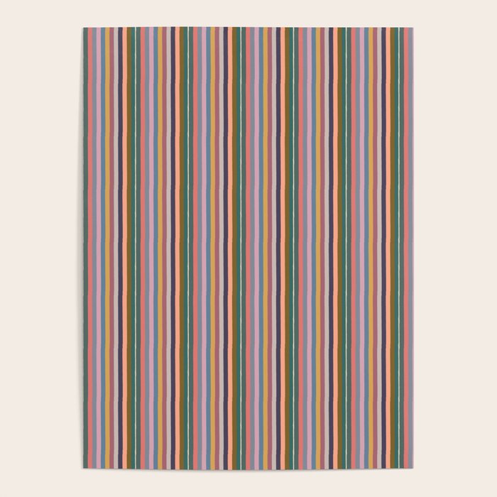 Muted Color Stripes of Joy Poster Gallery Image 1