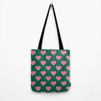 Bubblegum and Forest Just Hearts Tote Bag Gallery Image 2