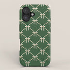 Bows & Ribbons Pattern XXV Dark Forest Green iPhone Case Gallery Image 1