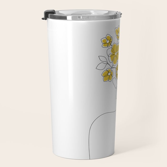 Mustard Bloom Girl Travel Mug Gallery Image 3