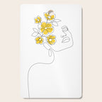 Mustard Bloom Girl Cutting Board Gallery Image 1