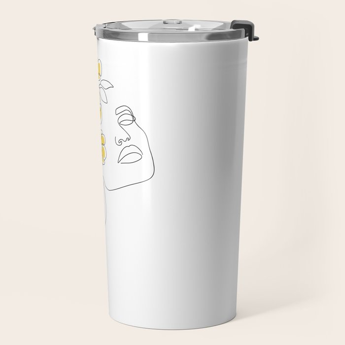 Mustard Bloom Girl Travel Mug Gallery Image 2