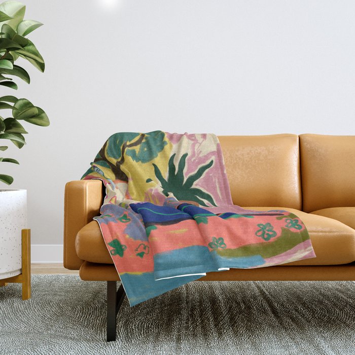 FEELING BLUE Throw Blanket Gallery Image 1