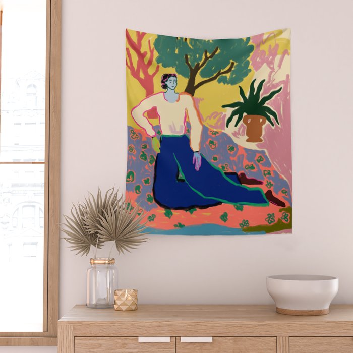 FEELING BLUE Wall Tapestry Gallery Image 2