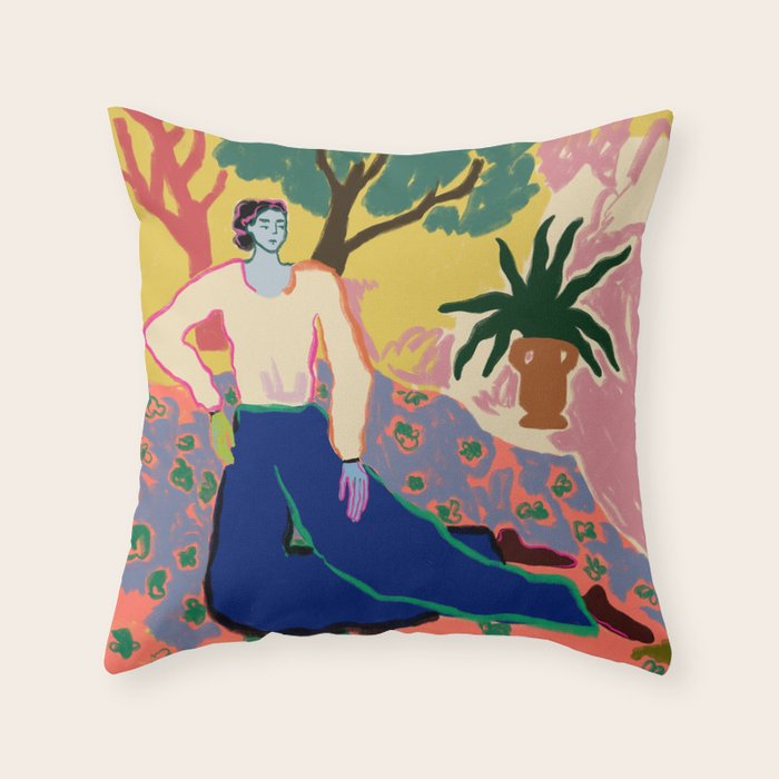 FEELING BLUE Throw Pillow Gallery Image 6
