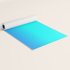 Neon Blue and Bright Neon Aqua Ombré Shade Color Fade Yoga Mat Gallery Image 2