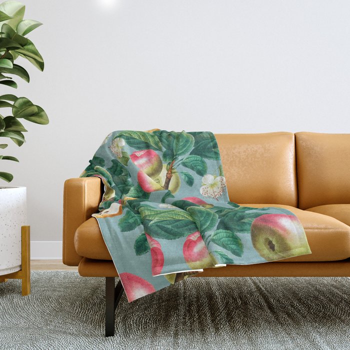 Spring Summer 2022 Fruits Pattern Throw Blanket Gallery Image 1