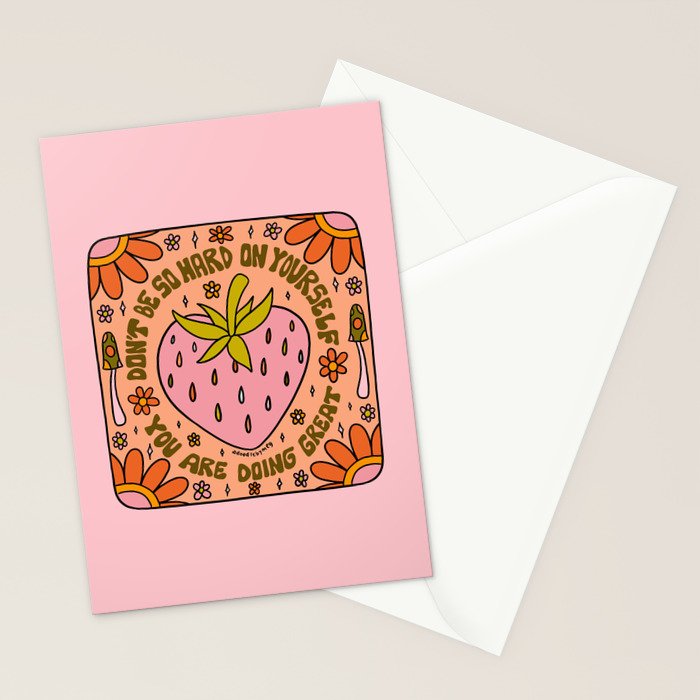 Don't Be So Hard on Yourself Stationery Card Gallery Image 2