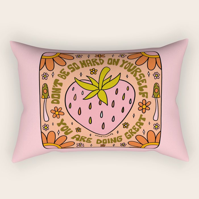 Don't Be So Hard on Yourself Rectangular Pillow Gallery Image 2