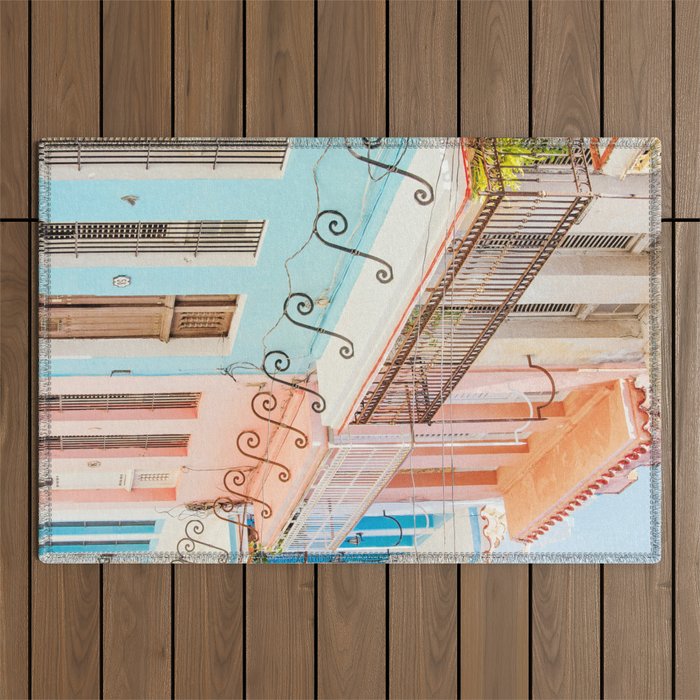 Caribbean Color - Havana Cuba Travel Photography Outdoor Rug Gallery Image 1